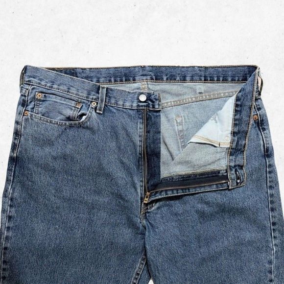 Levi's 550 Men Jeans‎ W40 L30 Denim Straight Leg Medium Wash Mid Rise Zipper - Picture 11 of 12